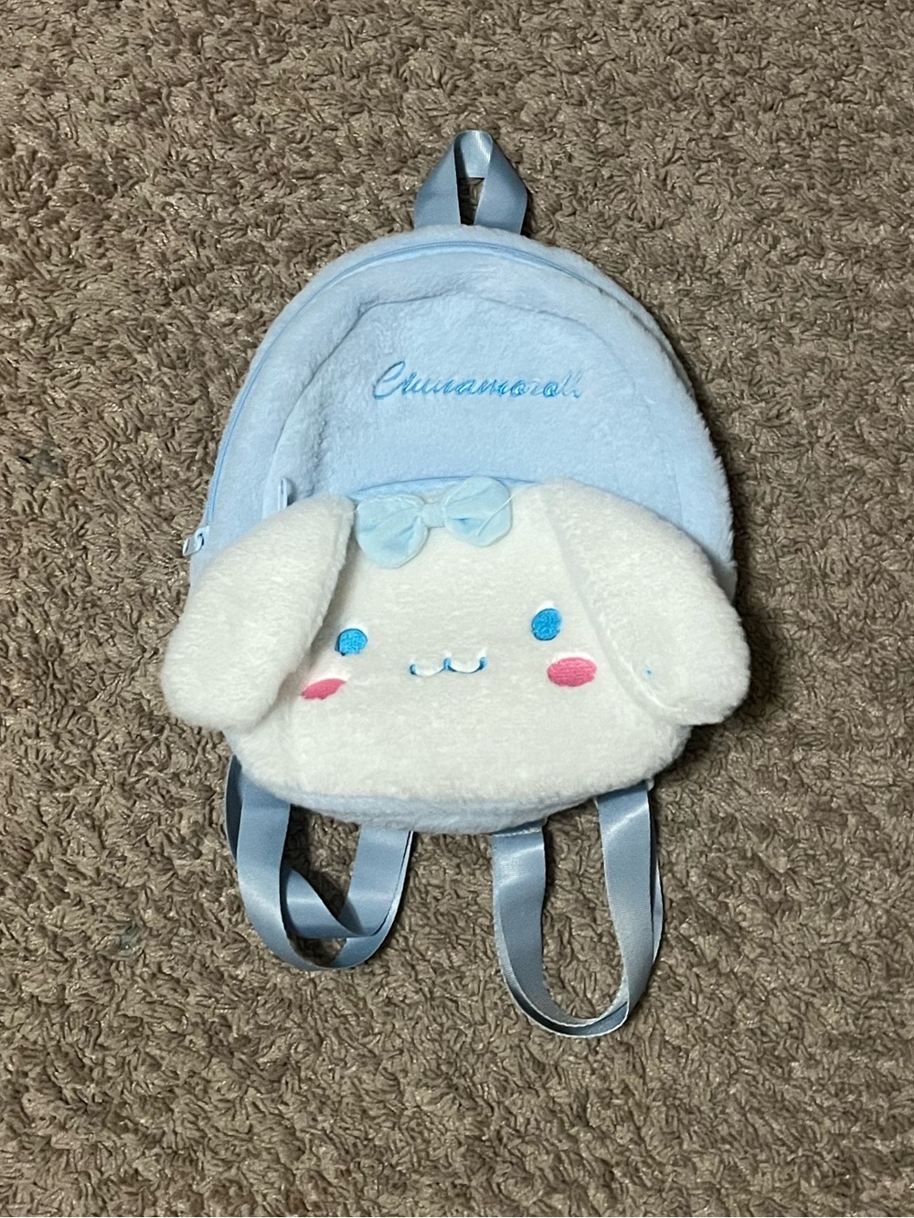 Sanrio Cinnamoroll Plush Mini Backpack Blue Kawaii  Bag Anime
